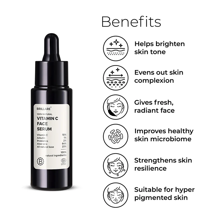 10% Vitamin C Face Serum & Vitamin C Powder Face Wash (30g) Combo For Pigmented Skin - Image 6