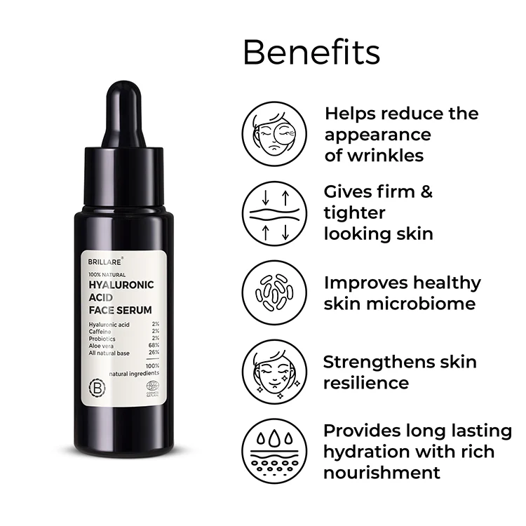 2% Hyaluronic Acid Face Serum & Rose Powder Face Wash (30g) Combo For youthful Skin - Image 5