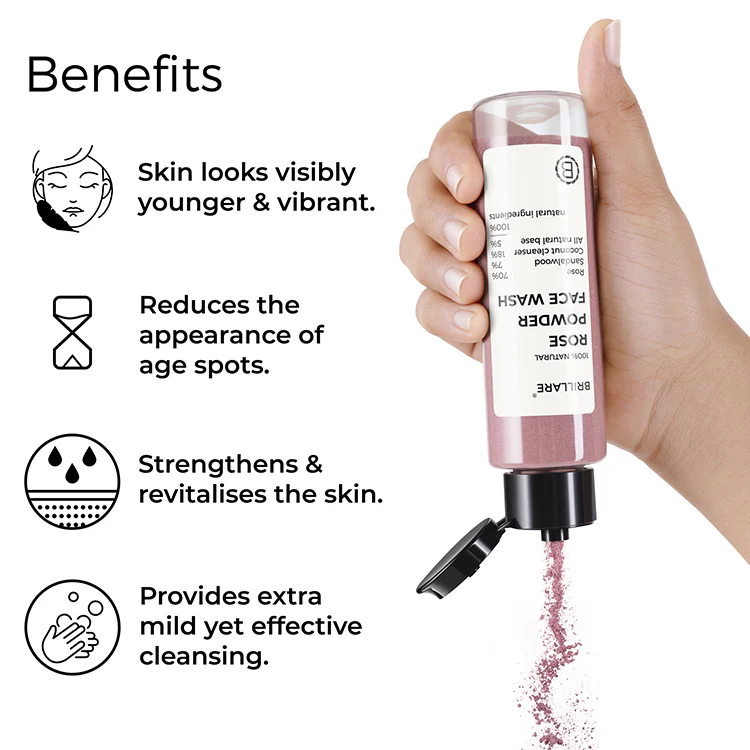 2% Hyaluronic Acid Face Serum & Rose Powder Face Wash (30g) Combo For youthful Skin - Image 6