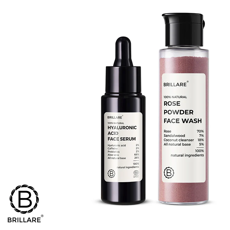 2% Hyaluronic Acid Face Serum & Rose Powder Face Wash (30g) Combo For youthful Skin - Image 7