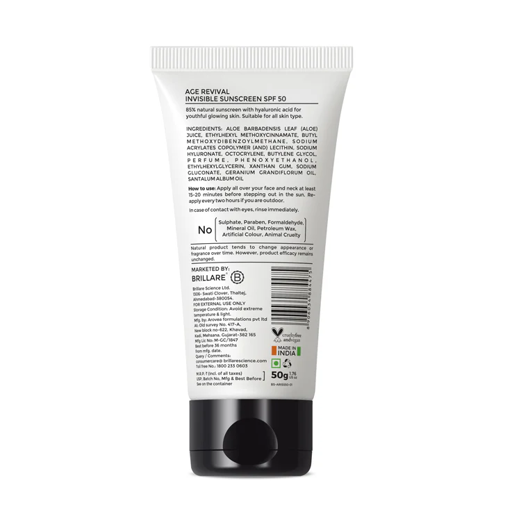 Age Revival Invisible Sunscreen with SPF50 - Image 8