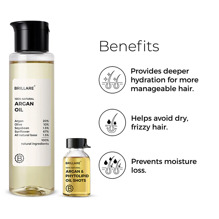 Argan & Phytolipid Oil Shots and Argan Oil Combo For Dry, Frizzy Hair - Image 6