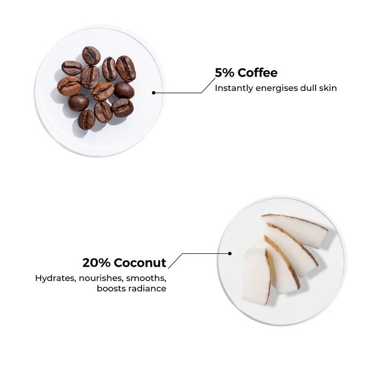 Coffee & Coconut Body Scrub for Energized & Moisturised Skin (100 gm) - Image 3