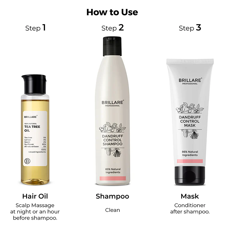 Dandruff Control Shampoo, Conditioner & Tea Tree Oil Combo - Image 5