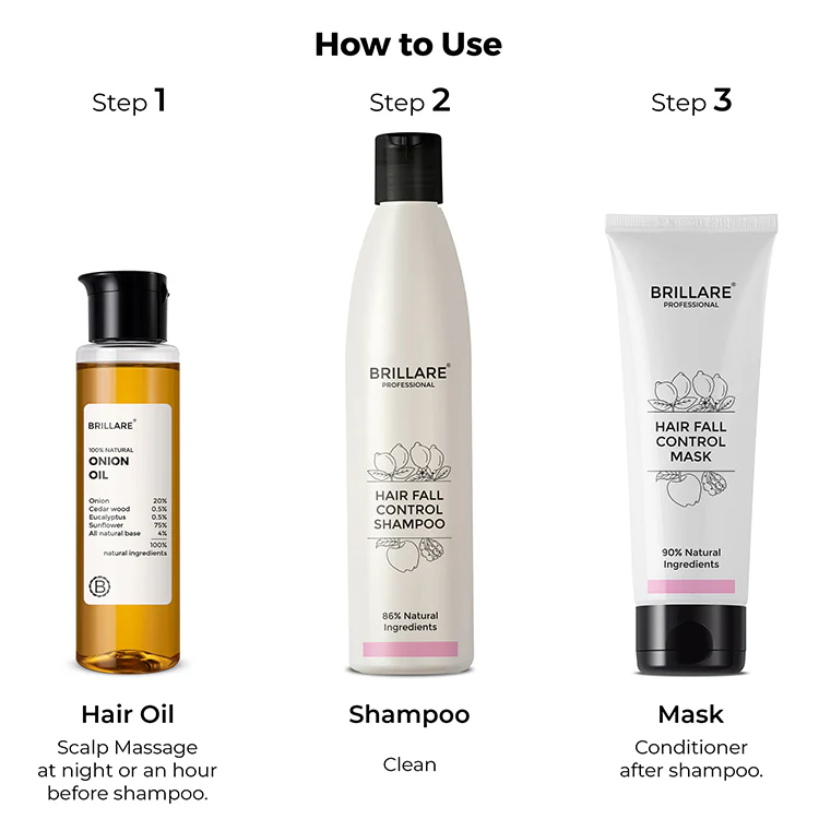 Hair Fall Control Shampoo, Conditioner & Onion Hair Oil Combo - Image 5