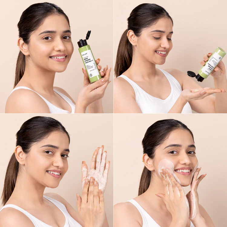Neem Powder Face Wash For Acne Prone Skin, 30g - Image 4