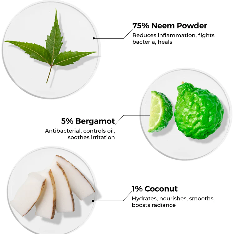 Neem Powder Face Wash For Acne Prone Skin, 30g - Image 5