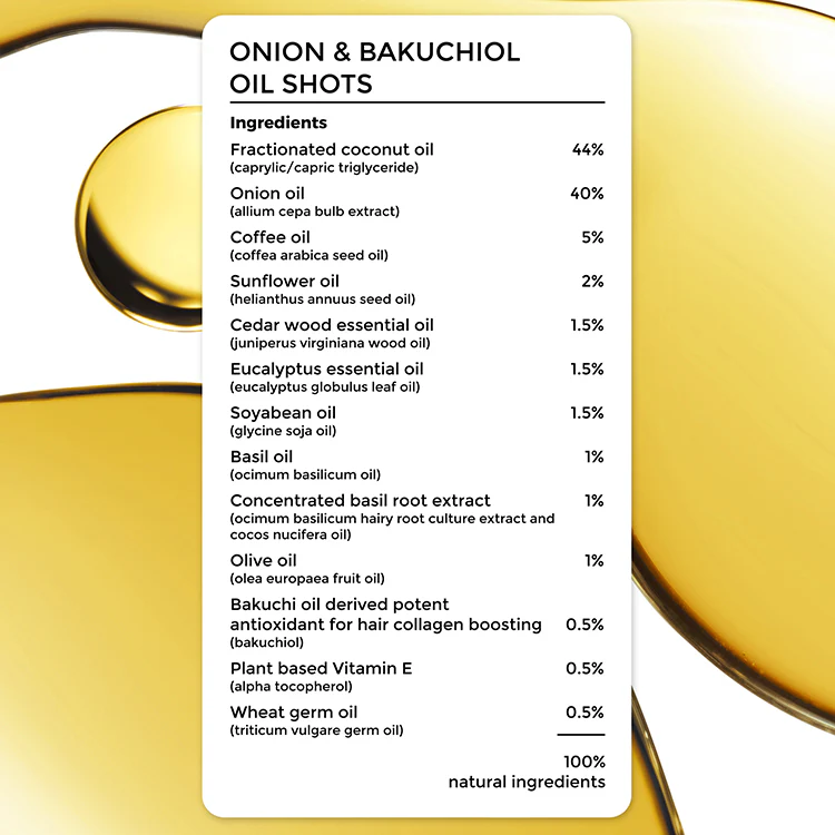Onion & Bakuchiol Oil Shots and Onion Oil Combo For Hair Fall Reduction - Image 3