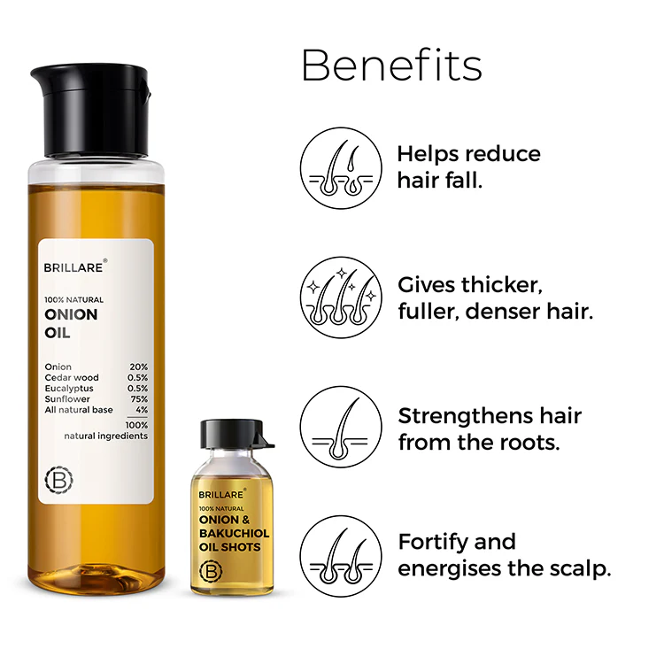 Onion & Bakuchiol Oil Shots and Onion Oil Combo For Hair Fall Reduction - Image 6