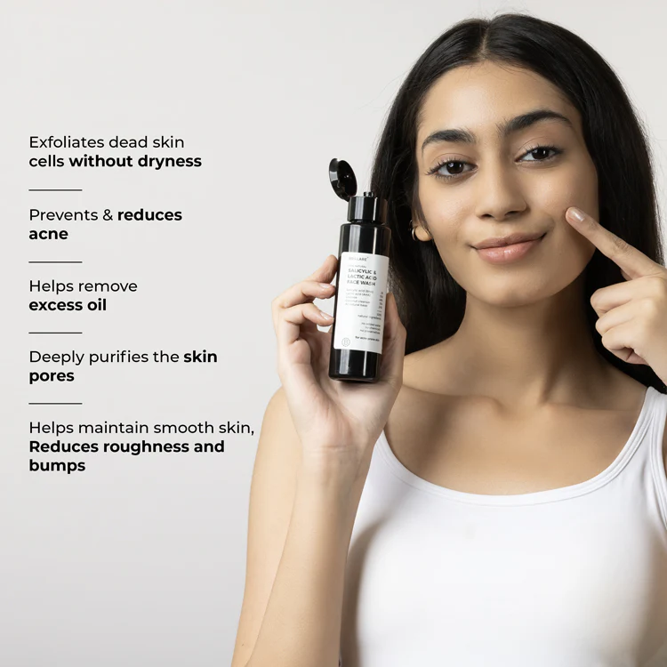 2% Salicylic and 3% Lactic Acid Face Wash for acne prone skin - Image 3